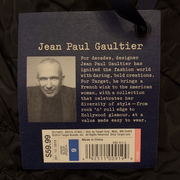 Jean Paul Gaultier for Target Black NWT Dress (9) - Picture 6 of 8